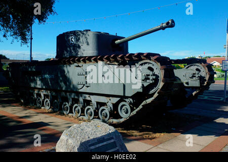 CHURCHILL MK VII KROKODIL FLAME THROWER TANK Stockfoto