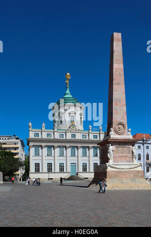 Altes Rathaus Potsdam Altes Rathaus Alter Markt Obelisk Altmarkt Stockfoto