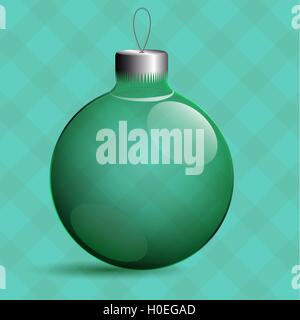 Transparente Weihnachten Spielzeug in Form einer Kugel. Metall-Clip. Stock Vektor