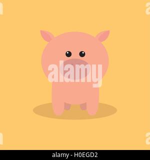 Niedliche Cartoon-Schwein Stock Vektor
