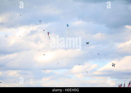 Himmel voller Drachen Stockfoto