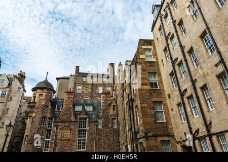 mittelalterliche Gebäude Lady Treppe hautnah in Edinburgh, Schottland Stockfoto