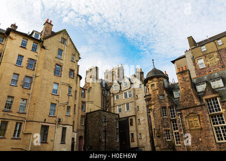 mittelalterliche Gebäude Lady Treppe hautnah in Edinburgh, Schottland Stockfoto