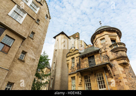 mittelalterliche Gebäude Lady Treppe hautnah in Edinburgh, Schottland Stockfoto