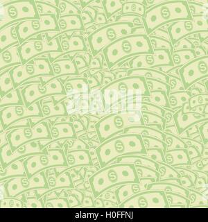 Dollar-Muster. Amerikanischen Banknoten. US-Währung Stock Vektor