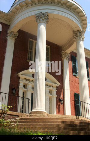 Säulen im historischen Stadtteil Lynchburg, Virginia, USA Stockfoto