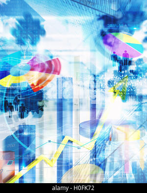 Business-Markt-Analyse-Hintergrund Stockfoto