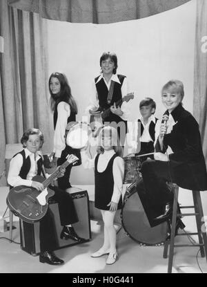 DIE PARTRIDGE Familie uns ABC TV-Serie 1970-1974.  Würzen einem Guss im Uhrzeigersinn von oben: David Cassidy, Jeremy Gelbwaks, Shirley Jones, Suzanne Crough, Danny Bonaduce, Susan Dey Stockfoto