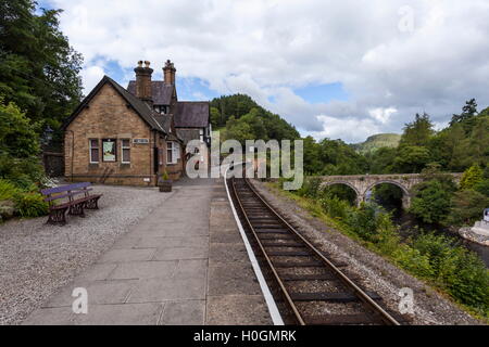 Berwyn Station auf der Museumsbahn Llangollen Stockfoto