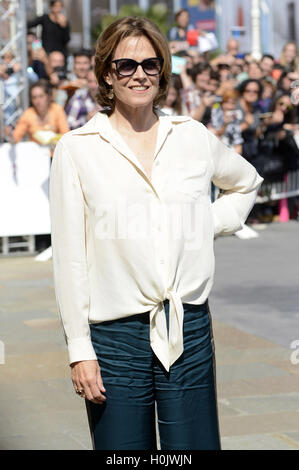 San Sebastian, Spanien. 20. Sep, 2016. Sigourney Weaver ist gesehen, Ankunft am 64. Filmfestival von San Sebastián am 20. September 2016 in San Sebastian, Spanien. | Verwendung Weltweit © Dpa/Alamy Live-Nachrichten Stockfoto