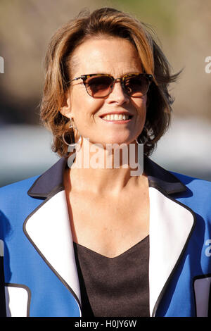 San Sebastian, Spanien. 21. September 2016. Sigourney Weaver besucht A Monster Calls Fototermin während der 64. Filmfestspiele von San Sebastian bei Donostia Aquarium in San Sebastian, Spanien. 21. September 2016. Bildnachweis: Jimmy Olsen/MediaPunch *** kein Kredit Spanien ***: MediaPunch Inc/Alamy Live-Nachrichten Stockfoto