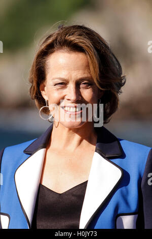 San Sebastian, Spanien. 21. September 2016. Sigourney Weaver besucht A Monster Calls Fototermin während der 64. Filmfestspiele von San Sebastian bei Donostia Aquarium in San Sebastian, Spanien. 21. September 2016. Bildnachweis: Jimmy Olsen/MediaPunch *** kein Kredit Spanien ***: MediaPunch Inc/Alamy Live-Nachrichten Stockfoto