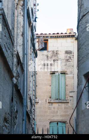 Alte Gebäude außen, Uzes, Languedoc, Frankreich Stockfoto