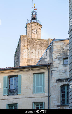 Alte Gebäude außen, Uzes, Languedoc, Frankreich Stockfoto