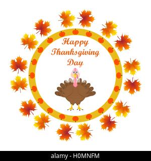 Türkei im Herbst Blätter, wünscht allen Stock Vektor