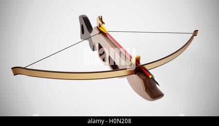 Vintage Armbrust isoliert auf weißem Hintergrund. 3D Illustration. Stockfoto