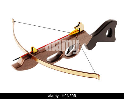 Vintage Armbrust isoliert auf weißem Hintergrund. 3D Illustration. Stockfoto