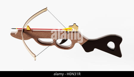 Vintage Armbrust isoliert auf weißem Hintergrund. 3D Illustration. Stockfoto