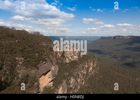 Die drei Schwestern rock Formation in Echo Point Katoomba New South Wales Australien im späten Nachmittag Licht Stockfoto