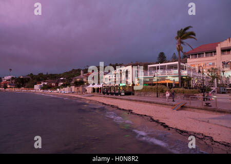 Dramatischen Sonnenuntergang über Doyles Fischrestaurant Watsons Bay Sydney Australia Stockfoto