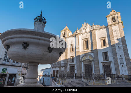 Praça Giraldo Evora Alentejo Portugal Stockfoto