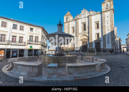 Praça Giraldo Evora Alentejo Portugal Stockfoto