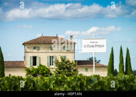 Château Lafleur-Petrus, Pomerol, Frankreich, EU, Europa Stockfoto