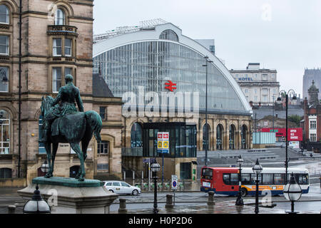 Vorderseite des Liverpool Lime Street Railway station Stockfoto