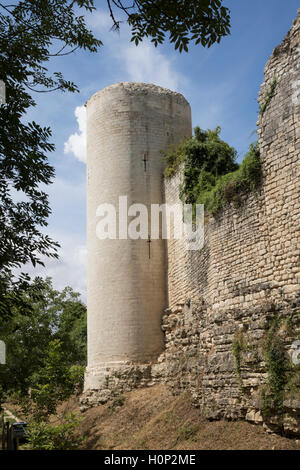 Ruinen des Château du Coudray-Salbart, in der Nähe von Niort, Frankreich Stockfoto
