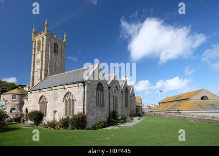 Pfarrkirche St. Ives, Cornwall Stockfoto