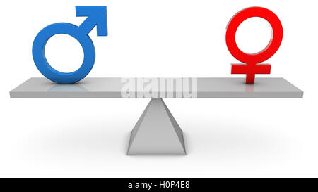 Gleichstellung der Geschlechter Konzept Stockfoto