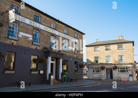 Saxmundham Suffolk, Bell Hotel in Saxmundham High Street, Suffolk, England, Vereinigtes Königreich. Stockfoto