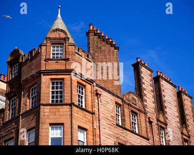 Aygyll Villen viktorianischen Sandstein Gebäude direkt am Meer in Oban, Argyll und Bute Schottland Stockfoto