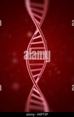 Concetp digitale Illustration DNA-Struktur. 3D-Rendering Stockfoto