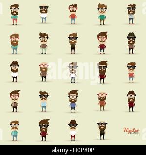 Satz von Hipster Stock Vektor