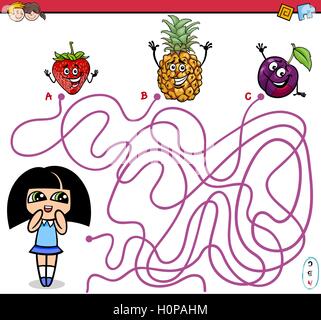 Pfad Labyrinth pädagogische Tätigkeit Stock Vektor