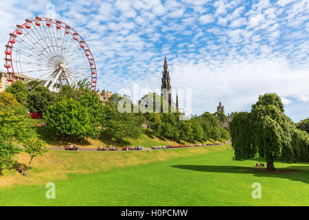 Princes Street Gardens in Edinburgh, Schottland Stockfoto