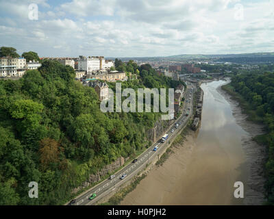 Die Avon-Schlucht aus die Clifton Suspension Bridge in Bristol-2 Stockfoto