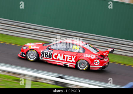 MELBOURNE/Australien - 17. September 2016: Supersportwagen Carrera 20 - Sandown 500 "Retro" Langstreckenrennen in Sandown Raceway. Stockfoto