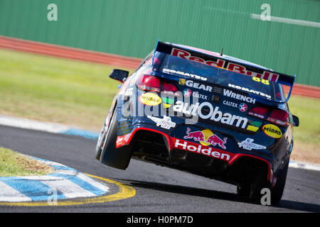 MELBOURNE/Australien - 17. September 2016: Supersportwagen im Zeittraining für das Sandown 500 "Retro" Endurance Rennen in Sandown Stockfoto