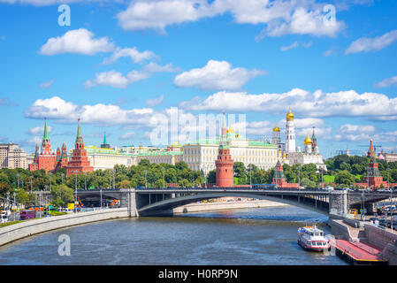 Moskauer Kreml und die Moskwa, Russland Stockfoto