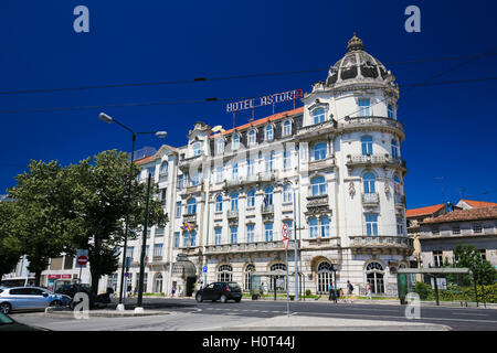 Art Nouveau Stil Hotel Astoria im historischen Zentrum von Coimbra, Portugal. Dieses Hotel wurde in den 1920er Jahren erbaut. Stockfoto