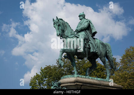 Deutschland, Bayern, Coburg, Statue von Ernst II., Herzog von Saxe-Coburg Gotha Stockfoto