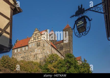 Deutschland, Sachsen-Anhalt, Quedlinburg, Burg Stockfoto