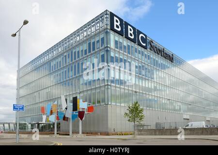 Die BBC Scotland-Studios bei Pacific Quay, Glasgow, Schottland, UK Stockfoto