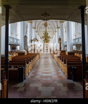 Kopenhagen, AUG 28: Superb Innenansicht der Trinitatis-Kirche am 28. August 2016 in Kopenhagen, Dänemark Stockfoto