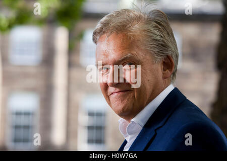 Iain Macwhirter, politischer Kommentator, Journalist und Autor, auf dem Edinburgh International Book Festival. Edinburgh, Schottland. 15. August 2016 Stockfoto