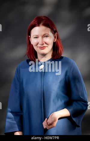 Tiffany Jenkins, Soziologe, Kulturwissenschaftler und Schriftsteller das Edinburgh International Book Festival. Edinburgh, Schottland. 15. August 2016 Stockfoto