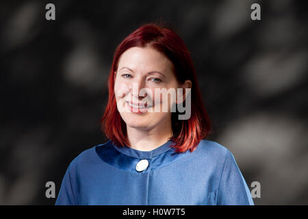 Tiffany Jenkins, Soziologe, Kulturwissenschaftler und Schriftsteller das Edinburgh International Book Festival. Edinburgh, Schottland. 15. August 2016 Stockfoto