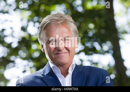 Iain Macwhirter, politischer Kommentator, Journalist und Autor, auf dem Edinburgh International Book Festival. Edinburgh, Schottland. 15. August 2016 Stockfoto